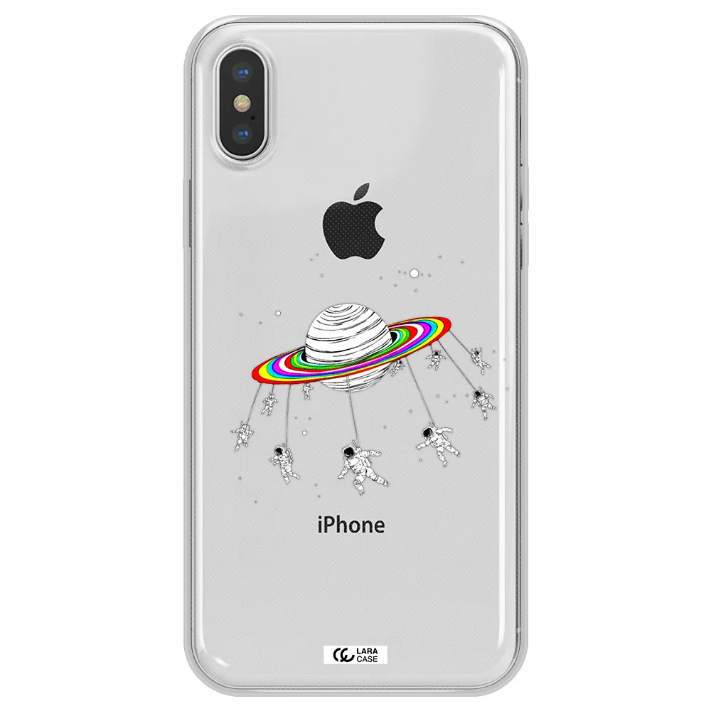 Pluto Rainbow Apple iPhone X Clear TPU Case