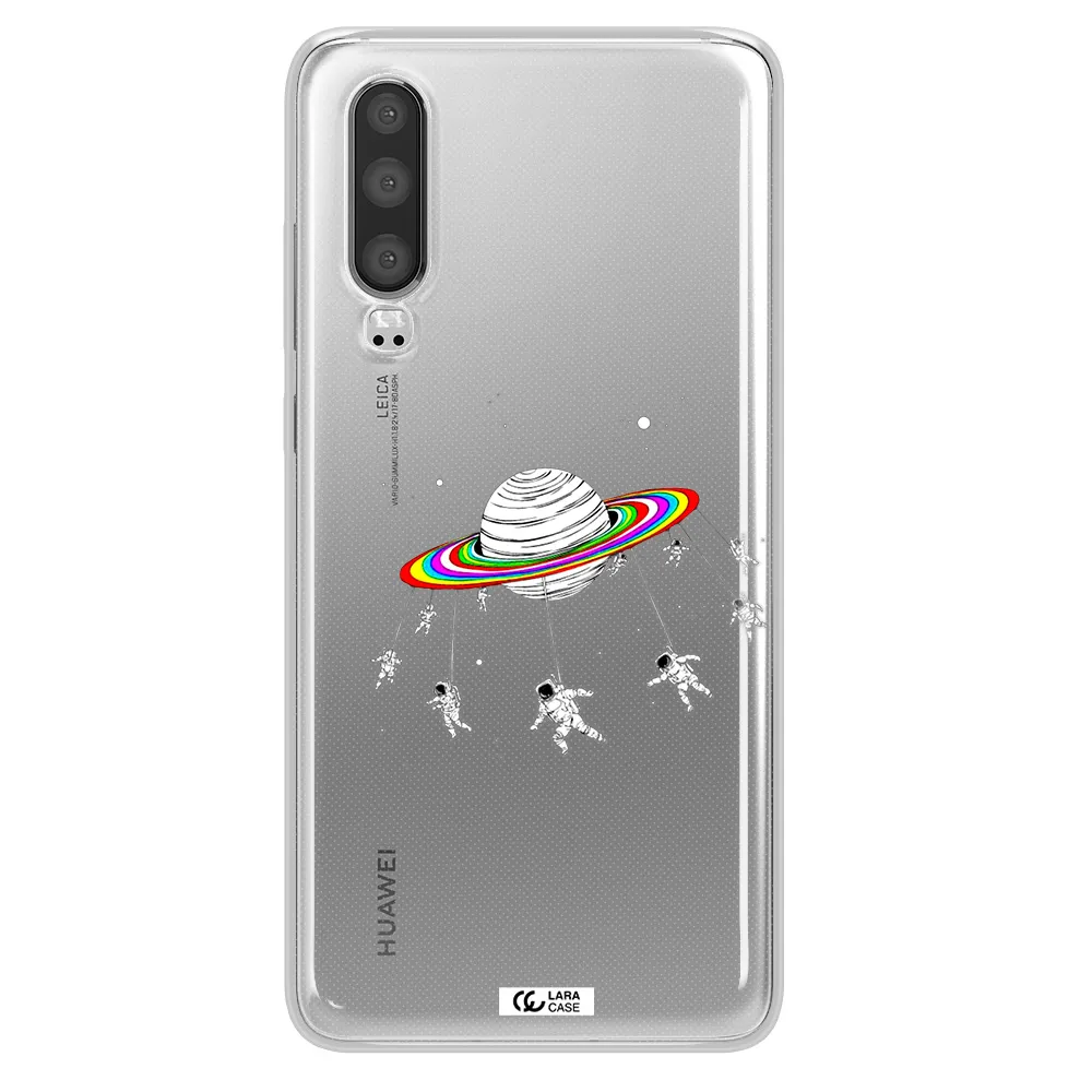 Pluto Rainbow Huawei P30 Clear TPU Case