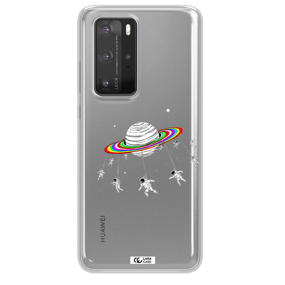 Pluto Rainbow Huawei P40 Pro Clear TPU Case