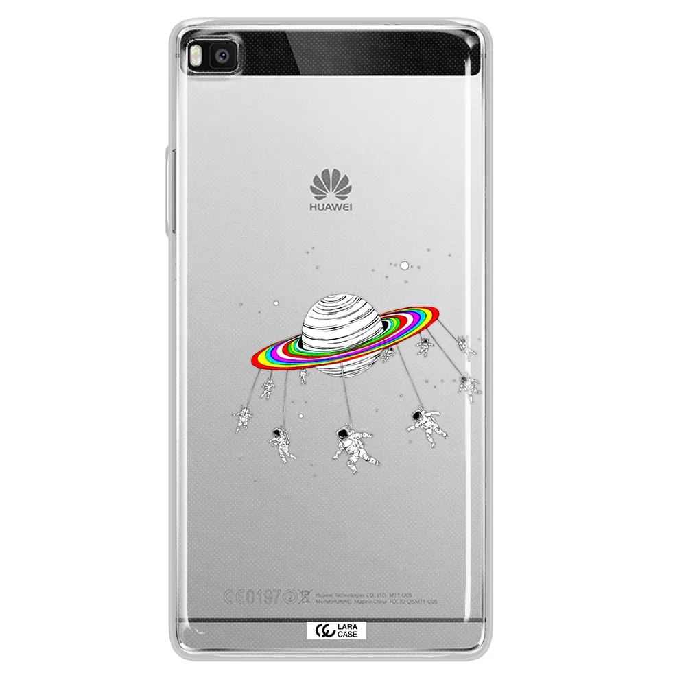 Pluto Rainbow Huawei P8 Clear TPU Case