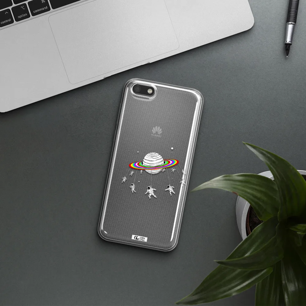Pluto Rainbow Huawei Y5 2018 Clear TPU Case