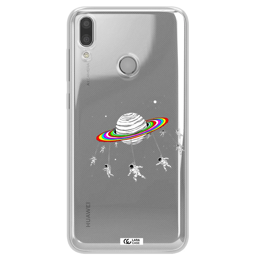 Pluto Rainbow Huawei Y7 2019 Clear TPU Case
