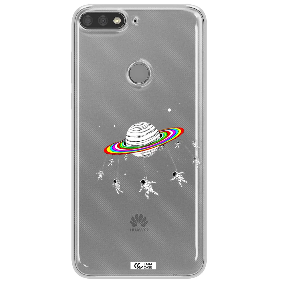 Pluto Rainbow Huawei Y7 Prime 2018 Clear TPU Case
