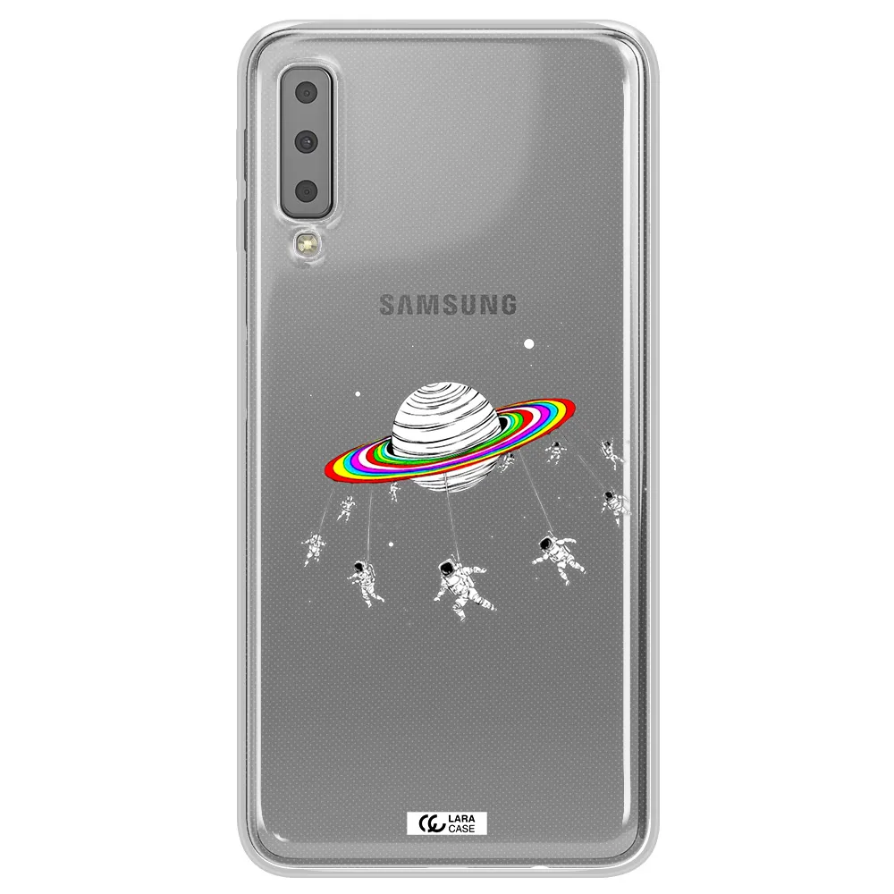 Pluto Rainbow Samsung A7 2018 Clear TPU Case