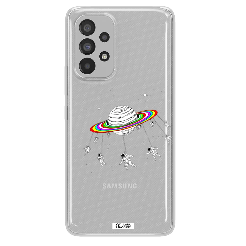 Pluto Rainbow Samsung A73 Clear TPU Case