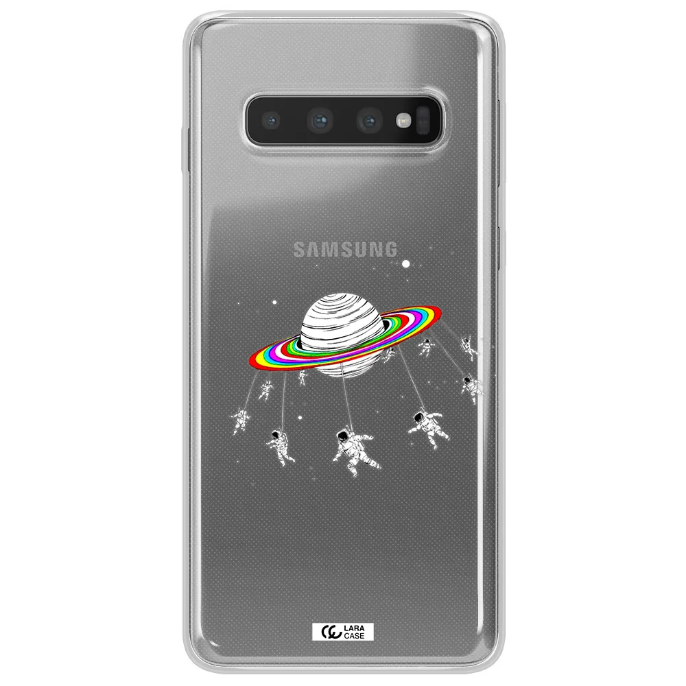 Pluto Rainbow Samsung S10 Plus Clear TPU Case