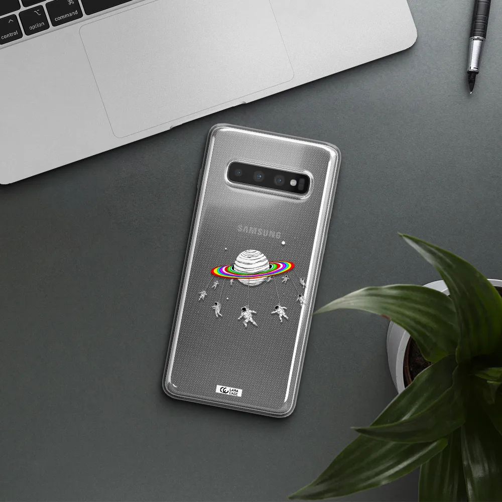 Pluto Rainbow Samsung S10 Plus Clear TPU Case