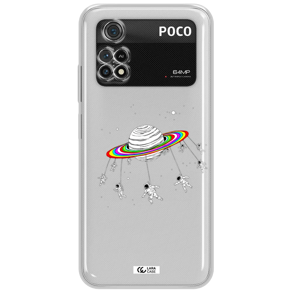 Pluto Rainbow Xiaomi Poco M4 Pro 4G Clear Tpu Case