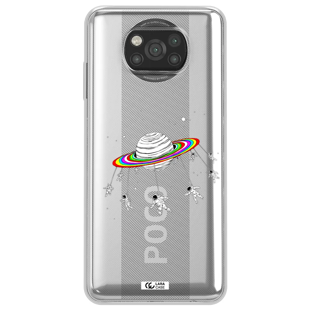 Pluto Rainbow Xiaomi Poco X3 Clear TPU Case