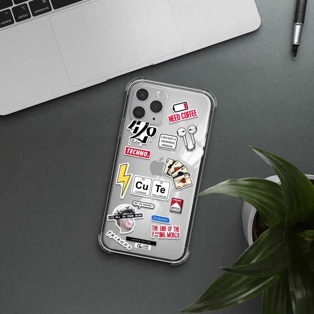 Cute Apple iPhone 11 pro Clear PC Case