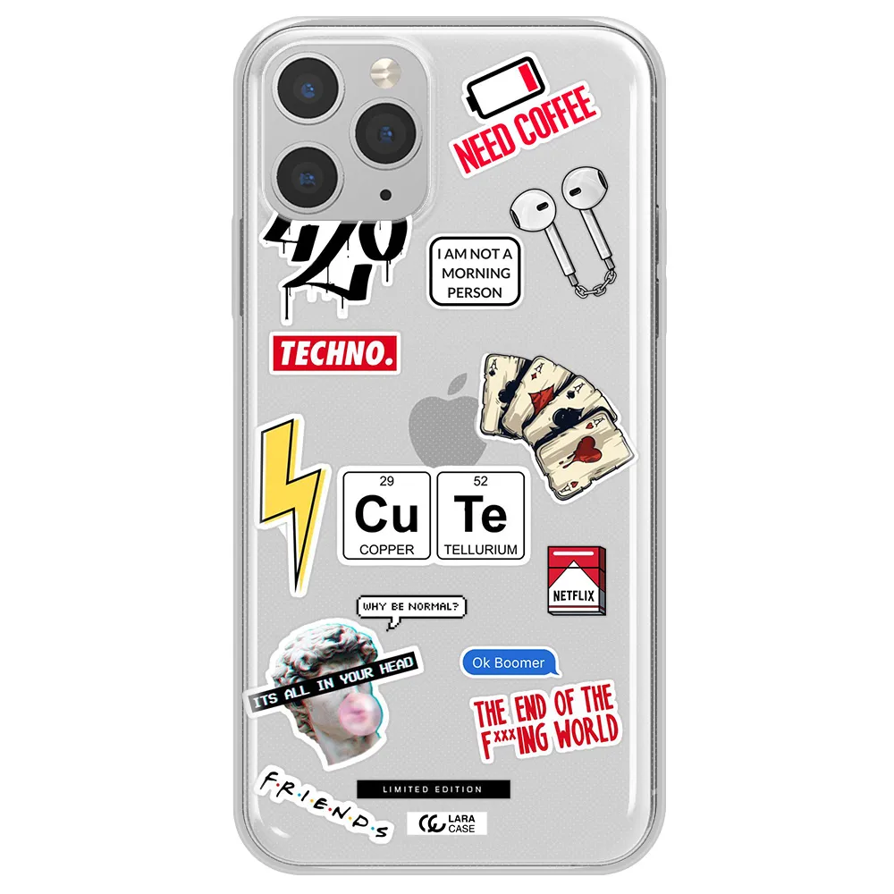 Cute Apple iPhone 11 pro Clear TPU Case