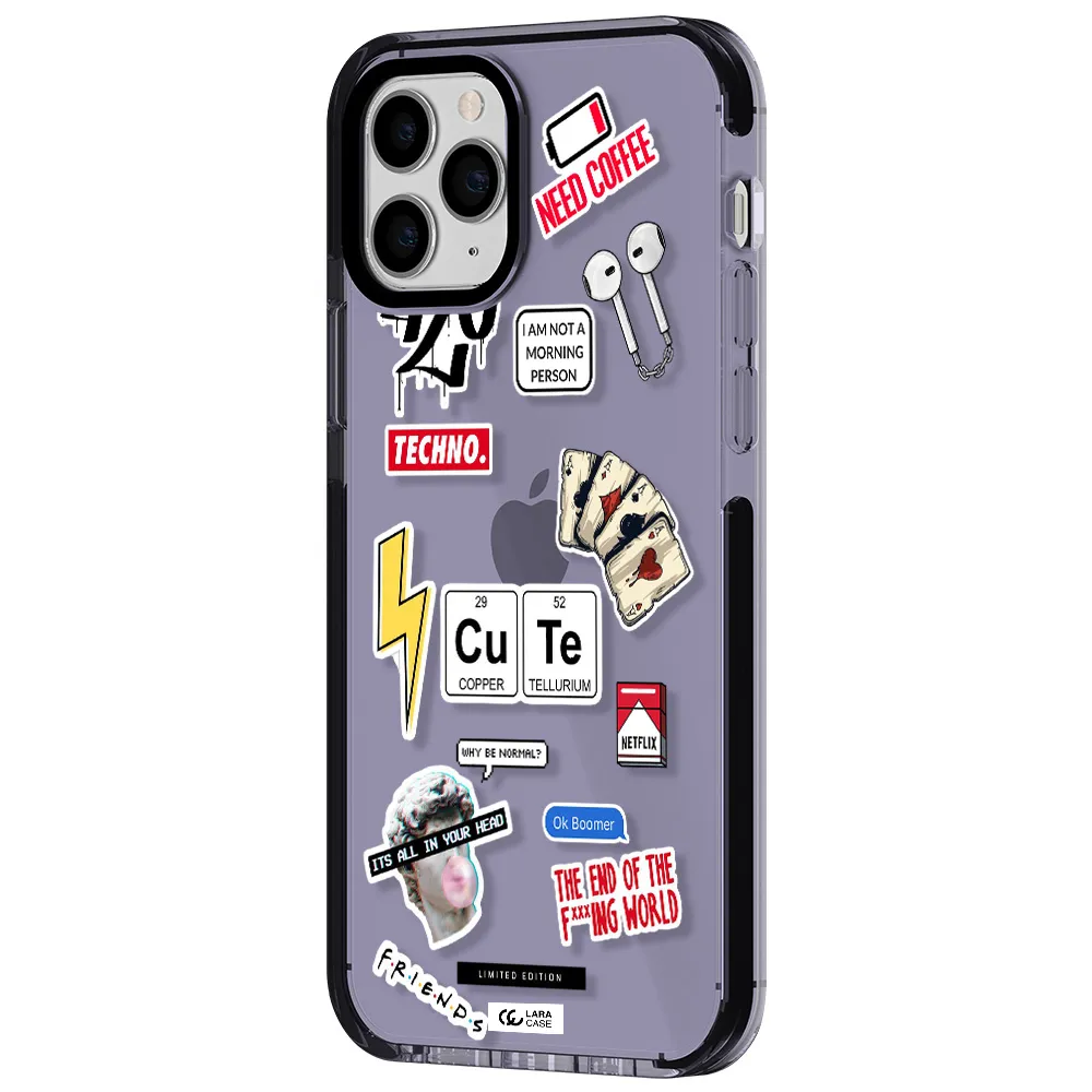 Cute Apple iPhone 11 pro impact Lilac Case