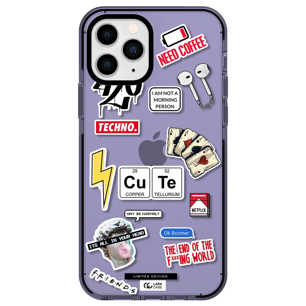 Cute Apple iPhone 11 pro max impact Lilac Case