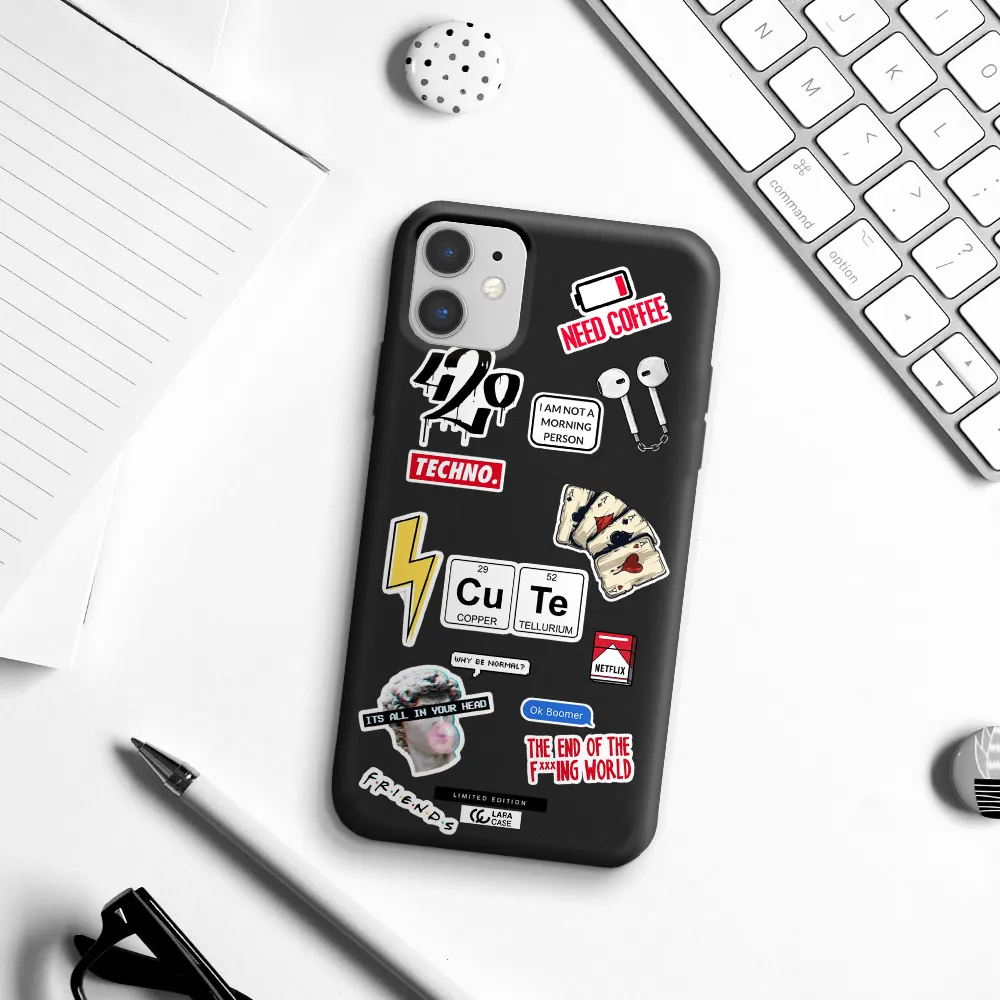 Cute Apple iPhone 11 Silicone black Case