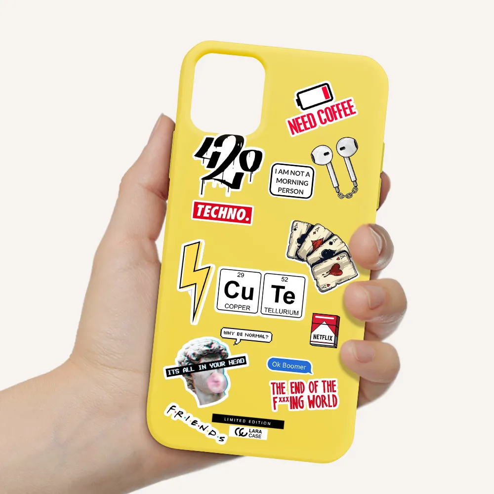 Cute Apple iPhone 11 Silicone canary yellow Case