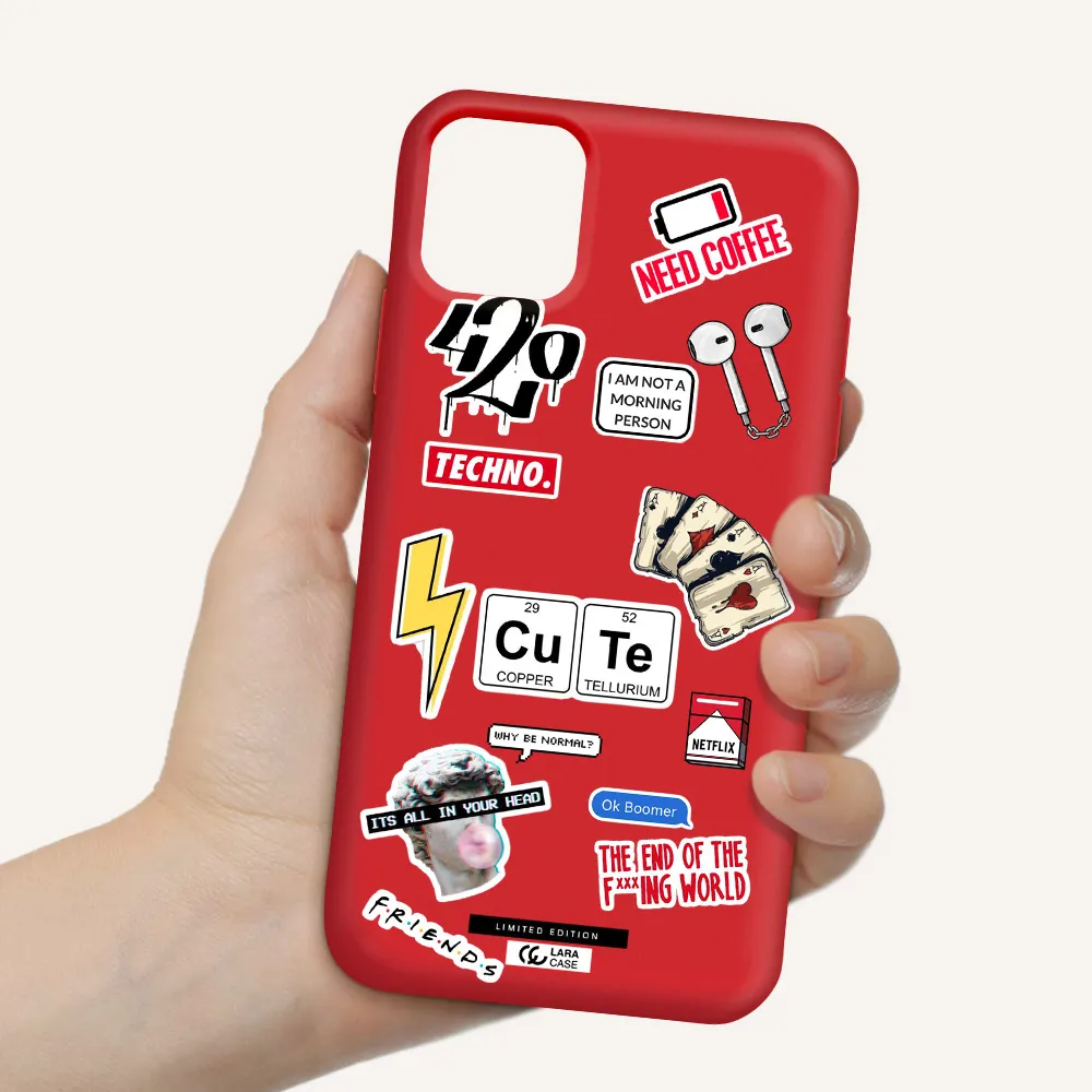 Cute Apple iPhone 11 Silicone Imperial Red Case