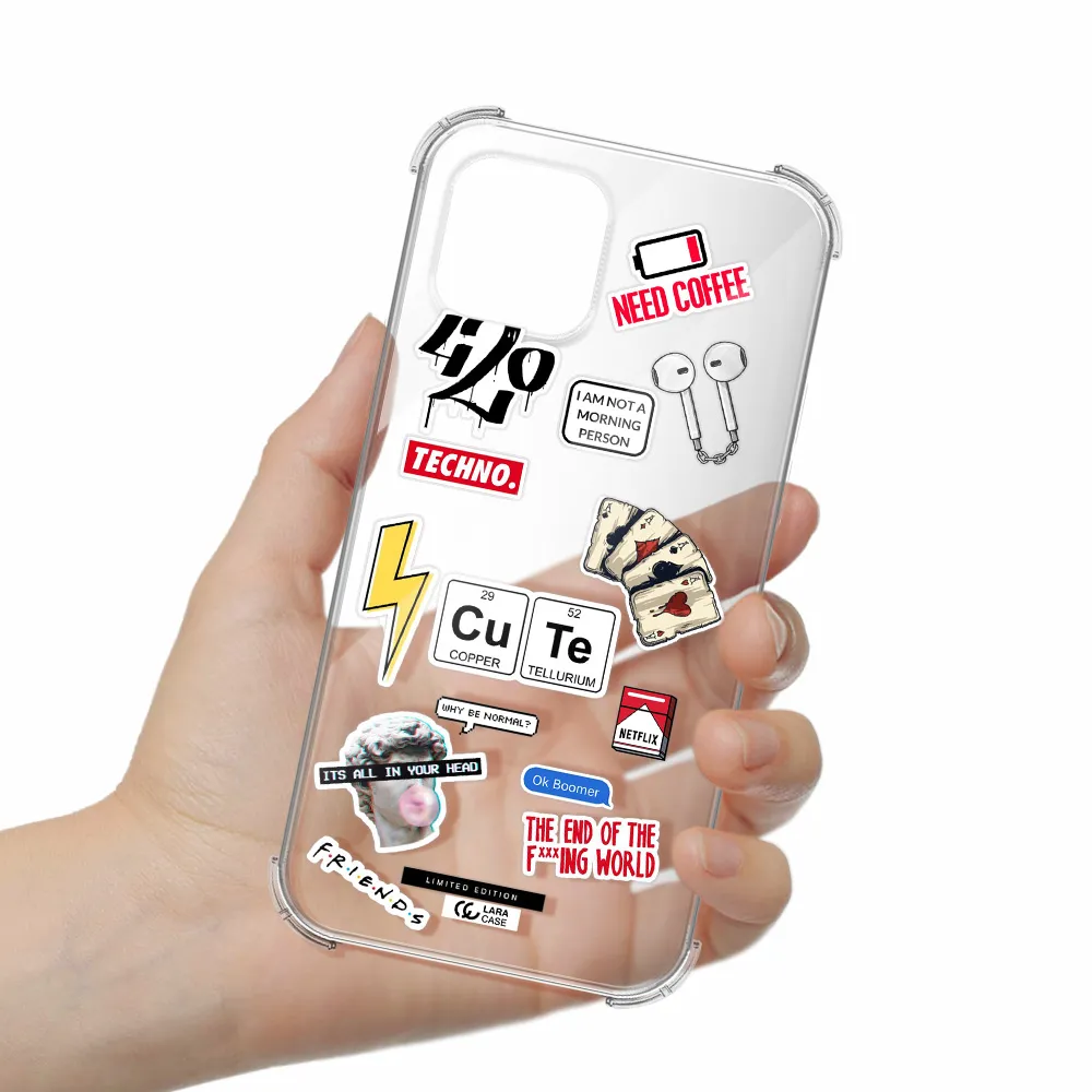 Cute Apple iPhone 12 Clear PC Case