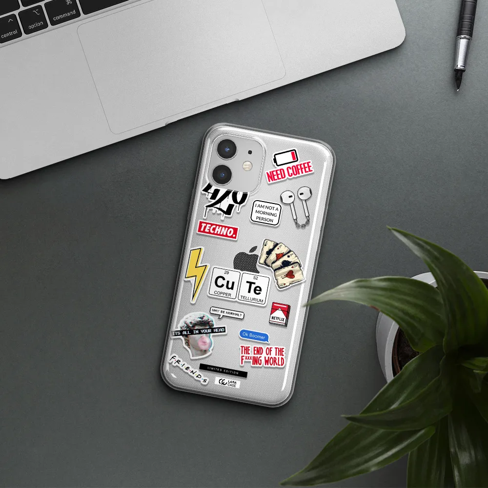 Cute Apple iPhone 12 mini Clear TPU Case