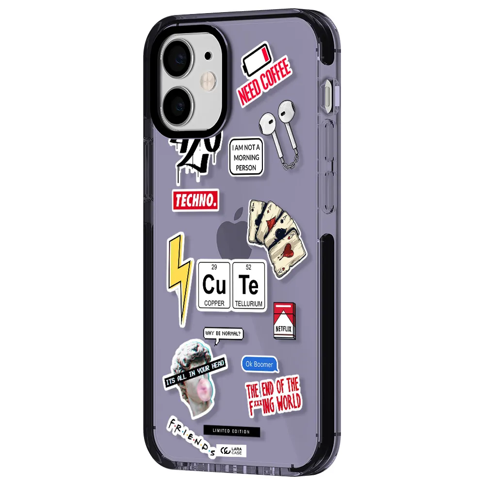 Cute Apple iPhone 12 mini impact Lilac Case