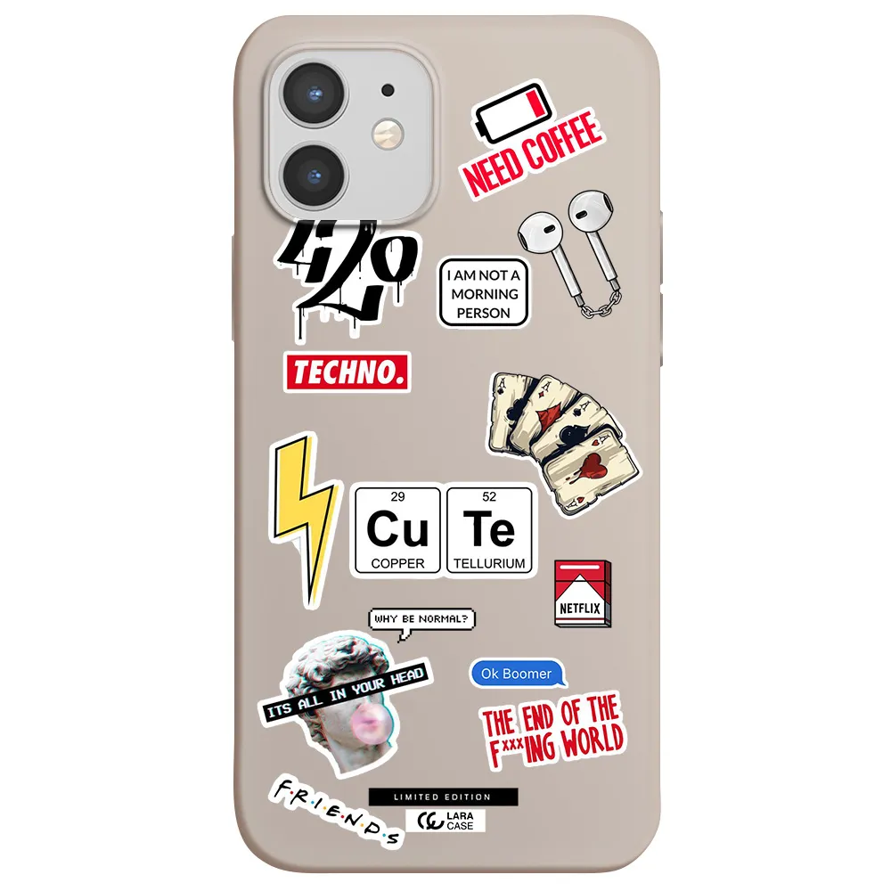 Cute Apple iPhone 12 mini Silicone Stone Case