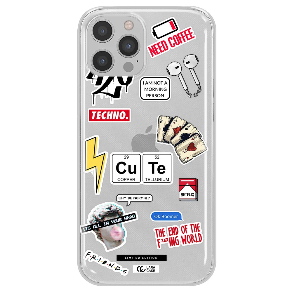 Cute Apple iPhone 12 pro Clear TPU Case