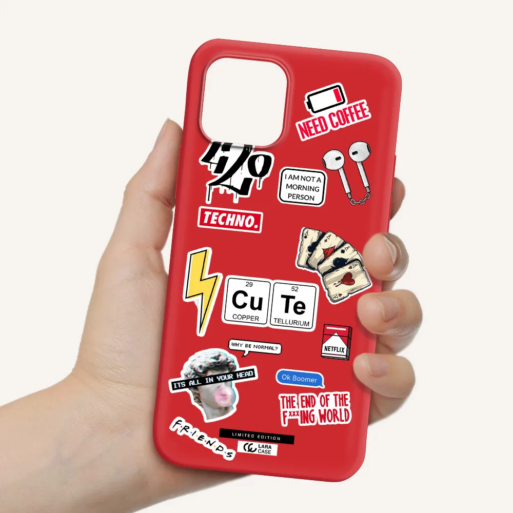 Cute Apple iPhone 12 Silicone Imperial Red Case