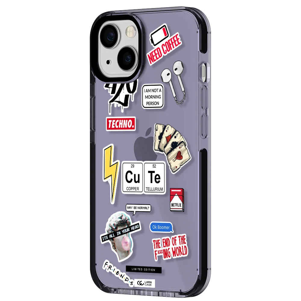 Cute Apple iPhone 13 impact Lilac Case