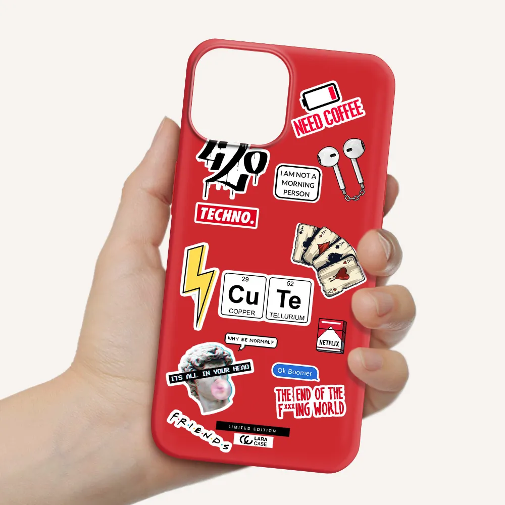 Cute Apple iPhone 13 mini Silicone Imperial Red Case