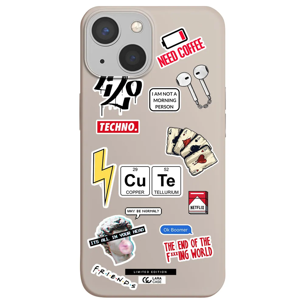 Cute Apple iPhone 13 mini Silicone Stone Case