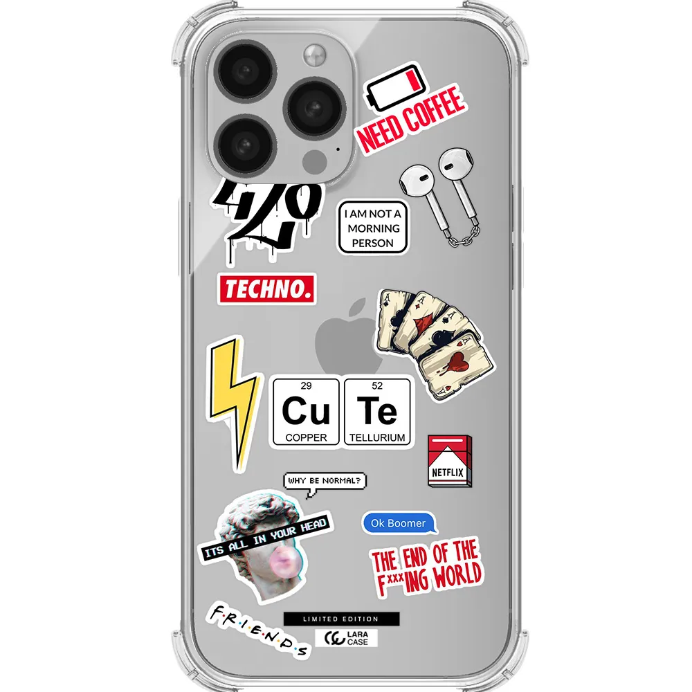 Cute Apple iPhone 13 Pro Clear PC Case