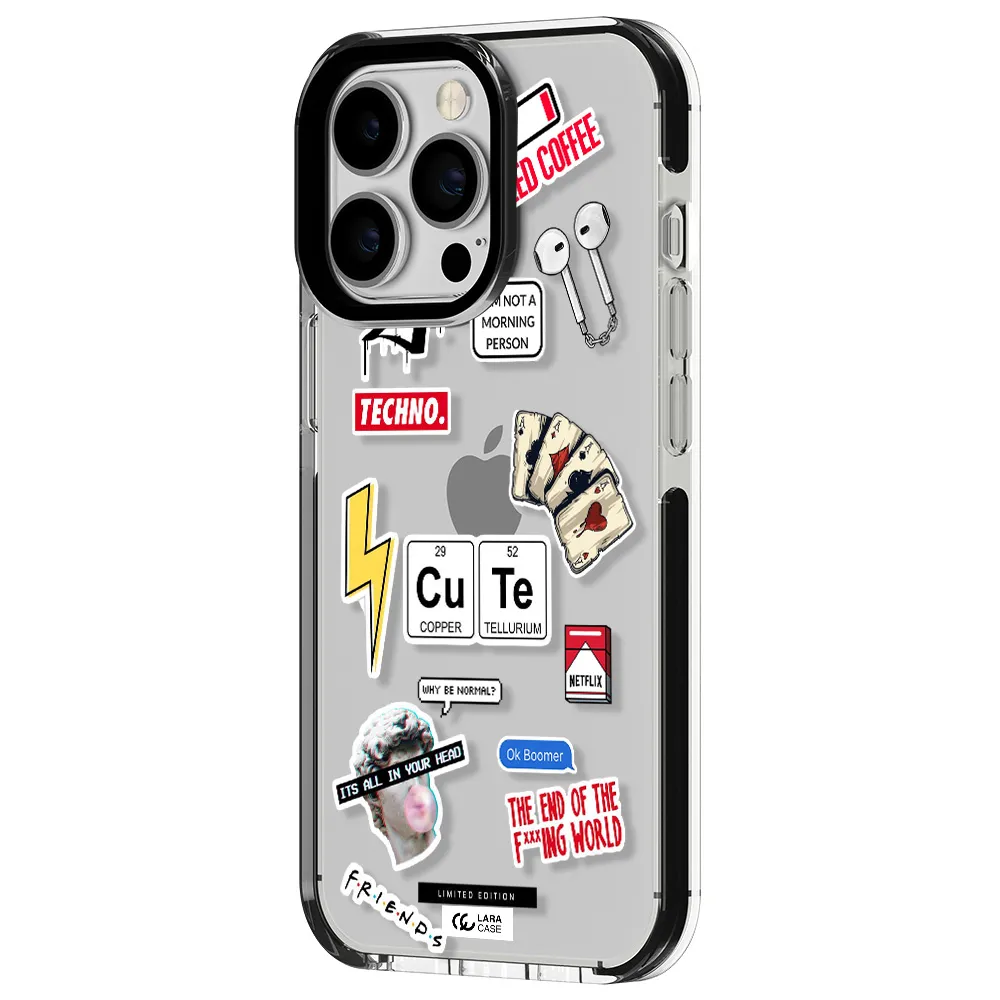 Cute Apple iPhone 13 Pro impact black border Case