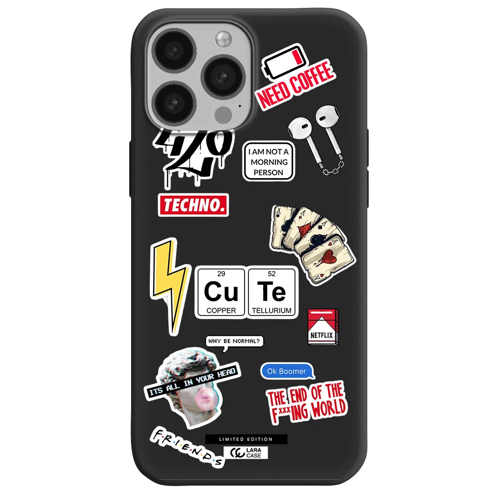 Cute Apple iPhone 13 Pro Max Silicone black Case