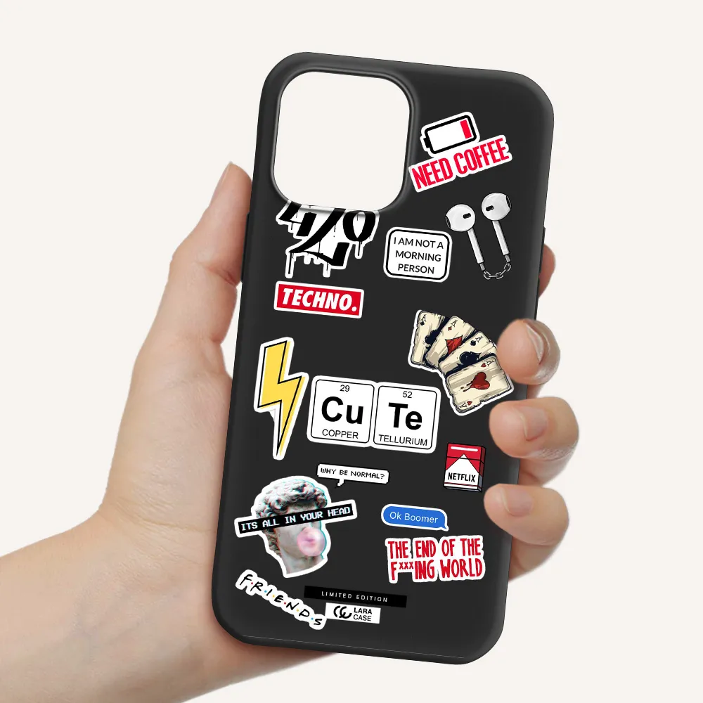 Cute Apple iPhone 13 Pro Max Silicone black Case