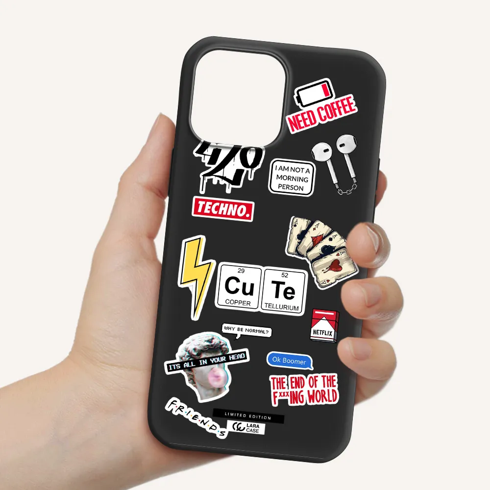 Cute Apple iPhone 13 Pro Silicone black Case