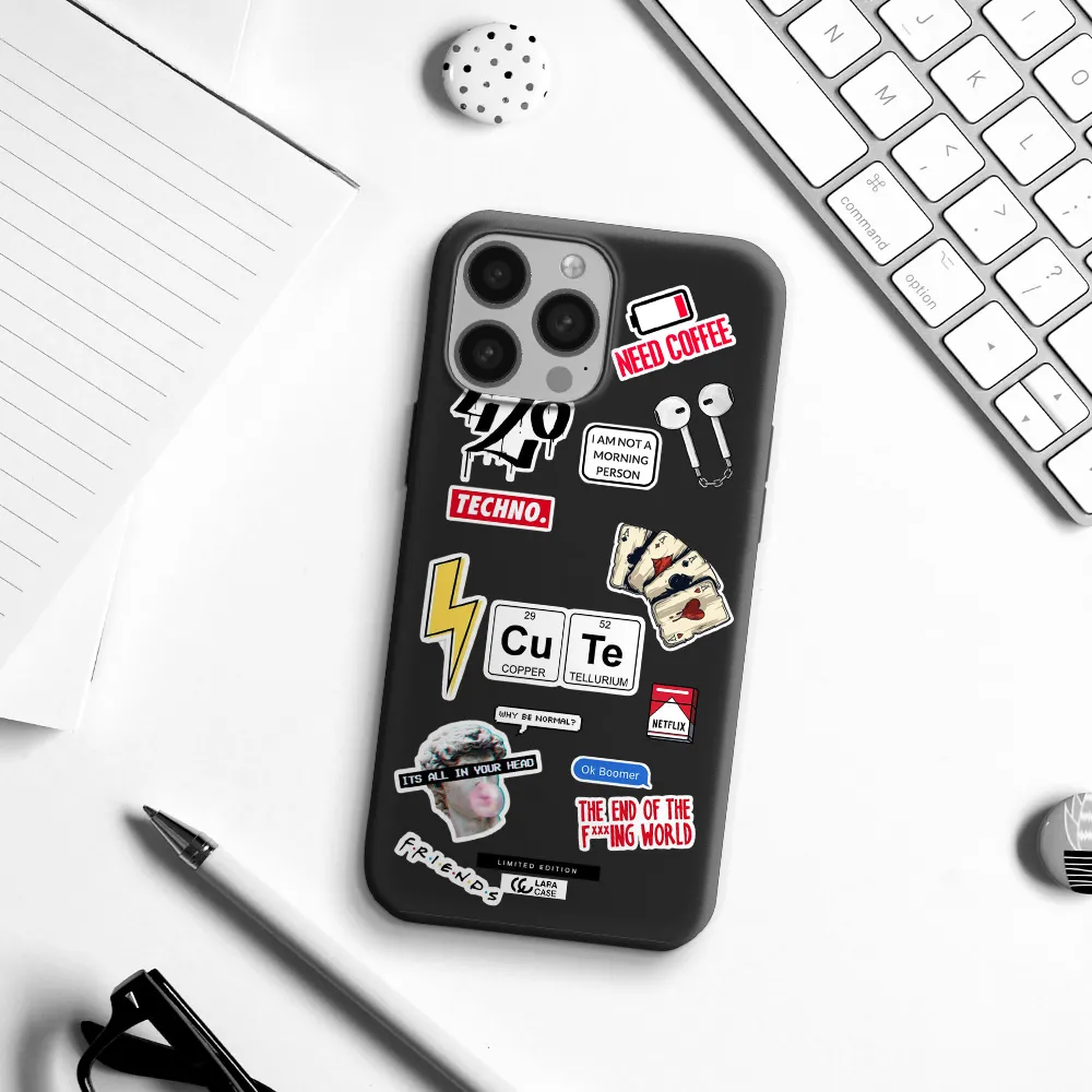Cute Apple iPhone 13 Pro Silicone black Case