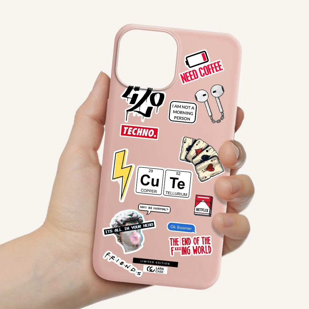 Cute Apple iPhone 13 Silicone pastel pink Case