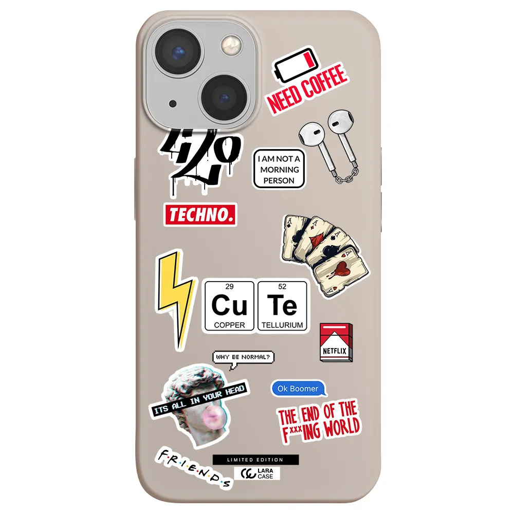 Cute Apple iPhone 13 Silicone Stone Case