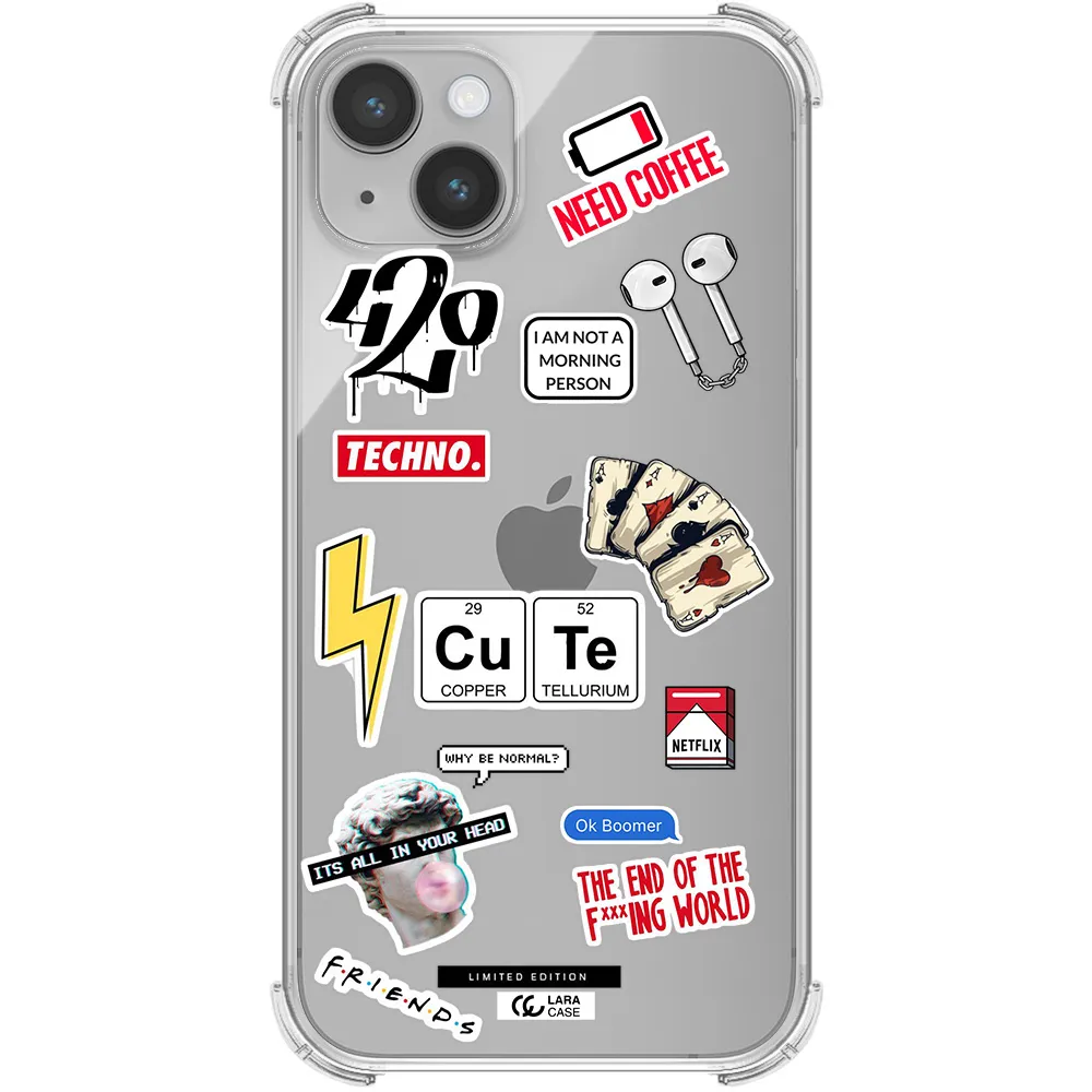 Cute Apple iPhone 14 Clear PC Case