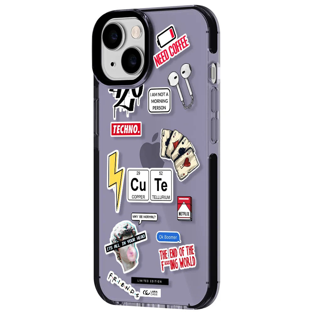 Cute Apple iPhone 14 impact Lilac Case