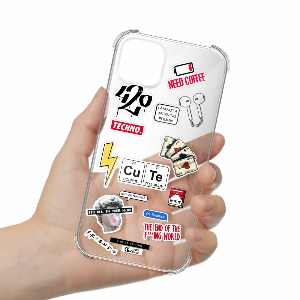 Cute Apple iPhone 14 plus Clear PC Case