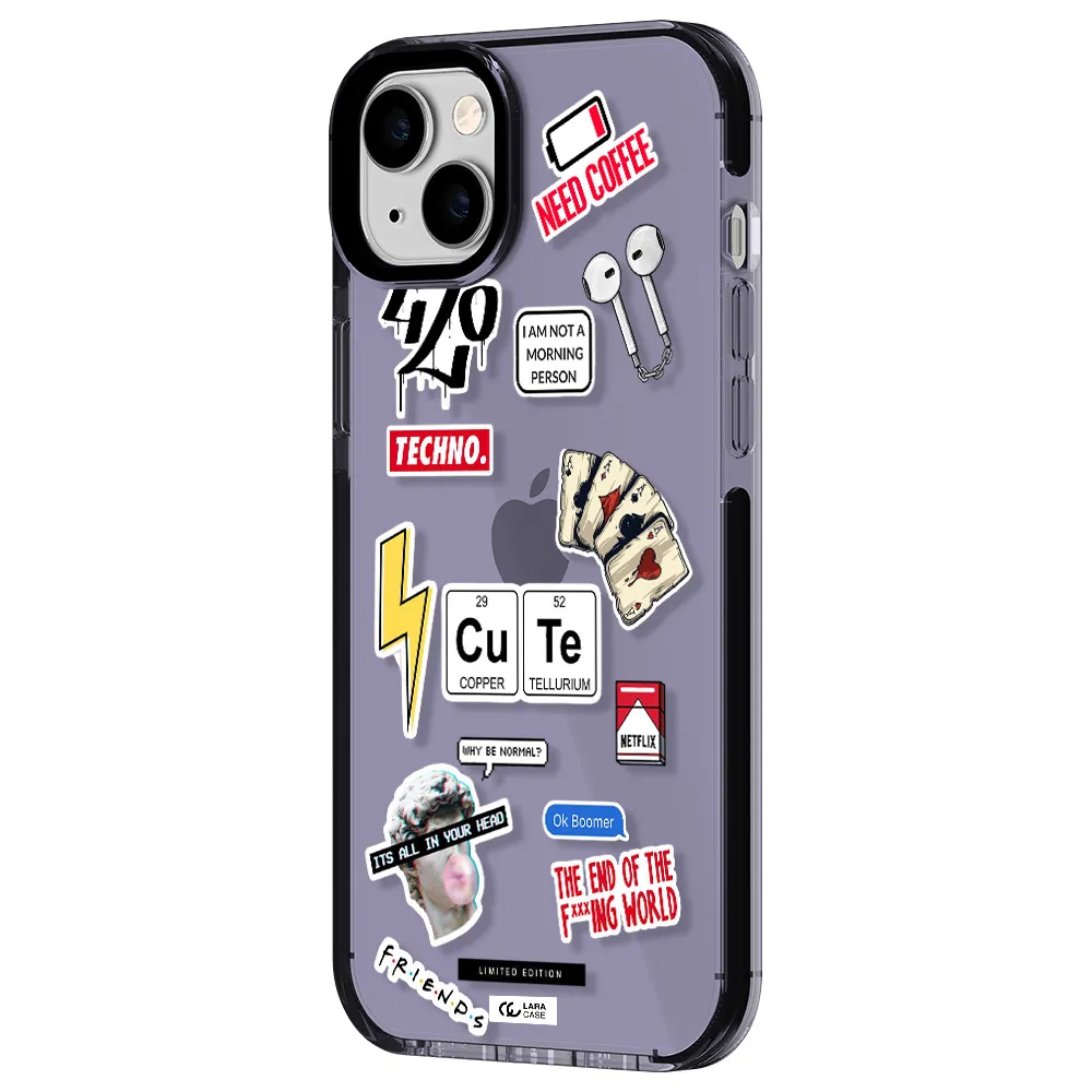 Cute Apple iPhone 14 plus impact Lilac Case