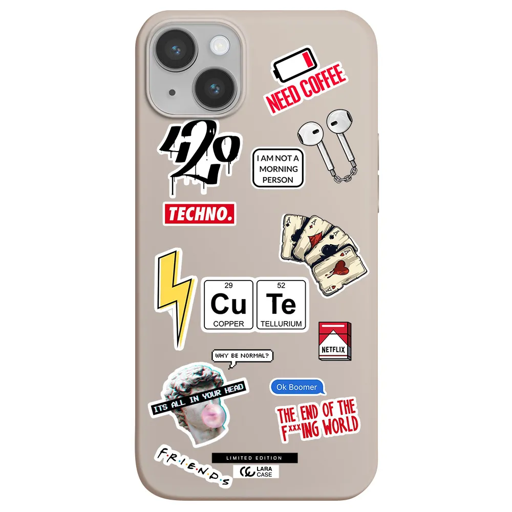 Cute Apple iPhone 14 plus Silicone Stone Case