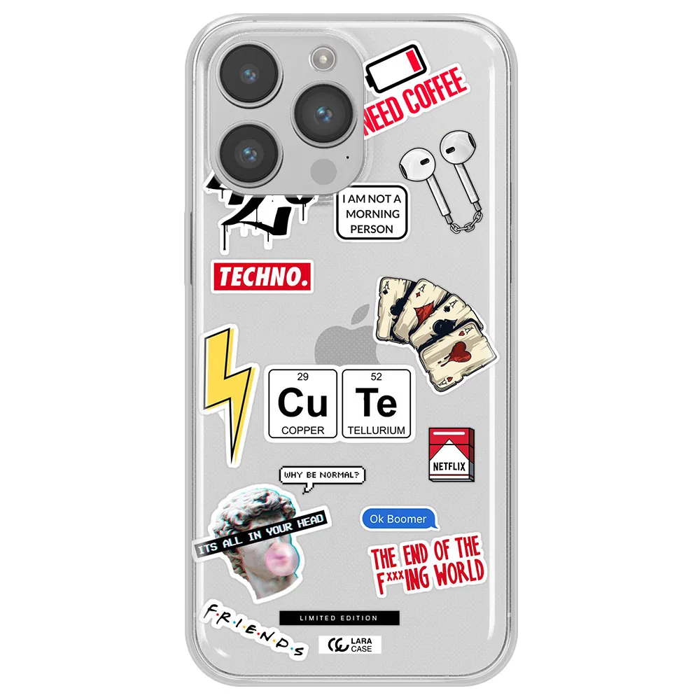 Cute Apple iPhone 14 pro max Clear TPU Case