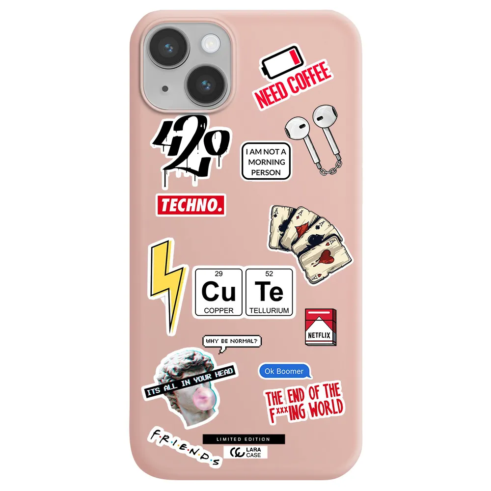 Cute Apple iPhone 14 Silicone pastel pink Case