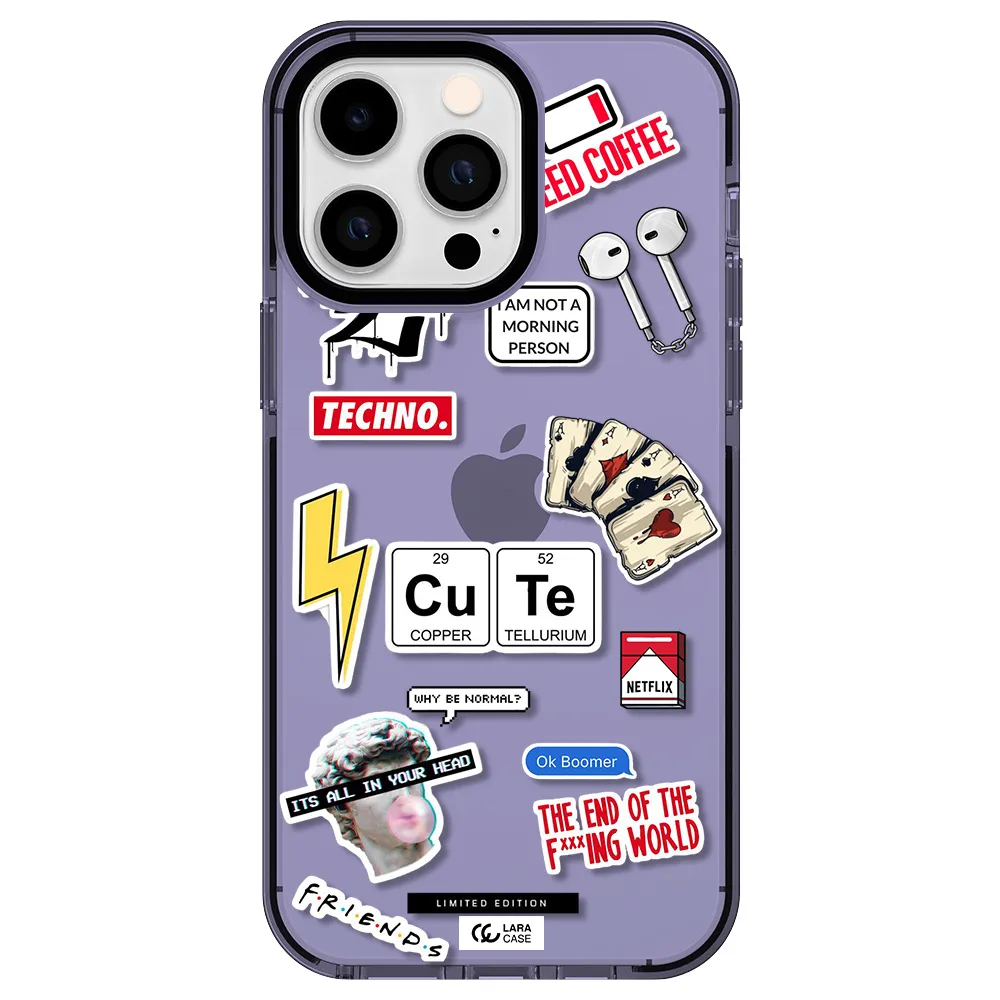 Cute Apple iPhone 15 Pro impact Lilac Case