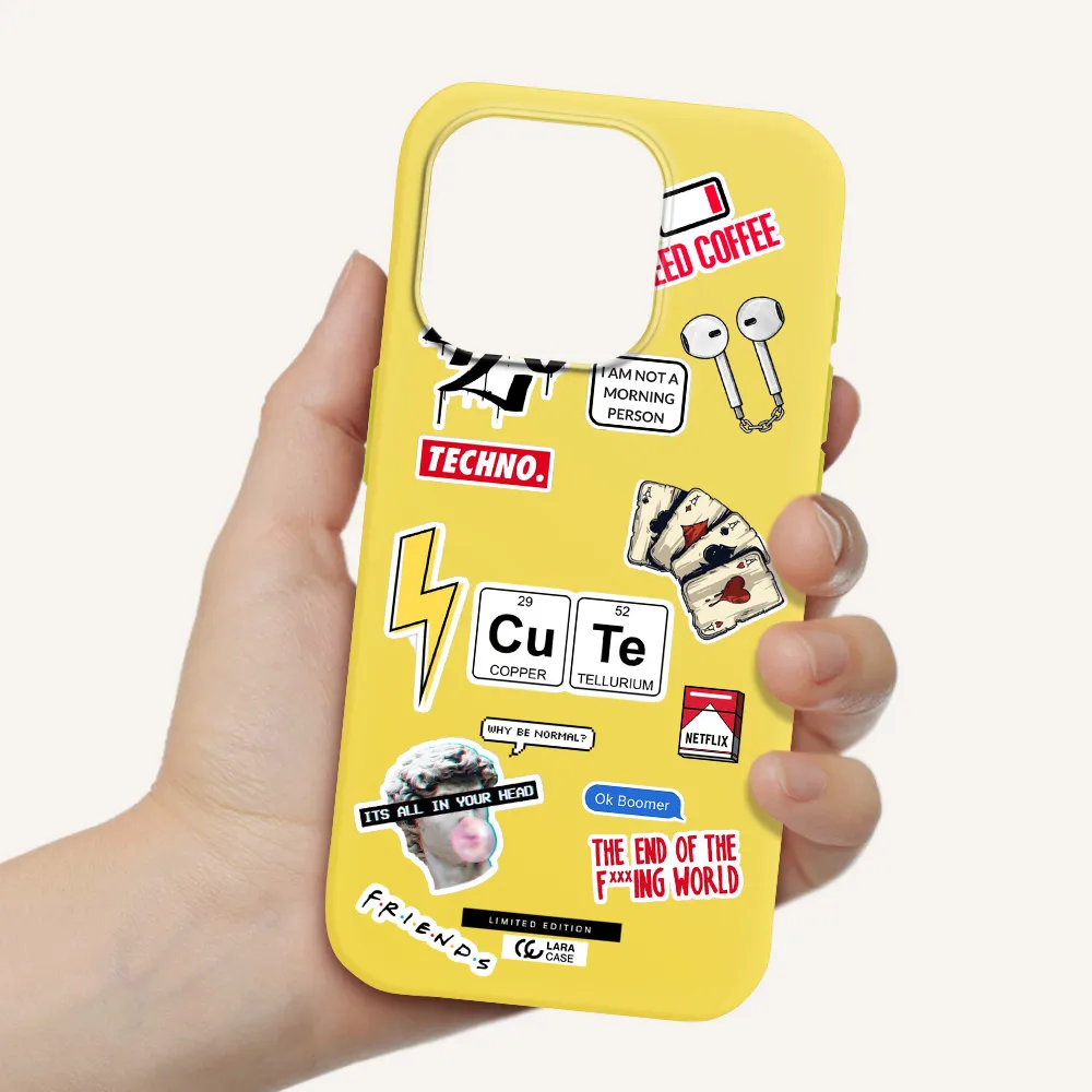 Cute Apple Iphone 15 Pro Silicone Canary Yellow Case