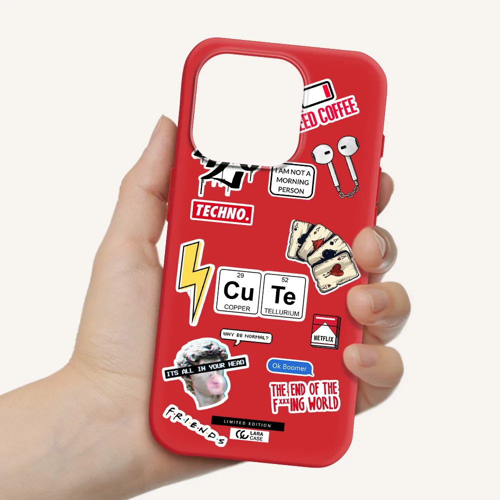 Cute Apple Iphone 15 Pro Silicone Imperial Red Case