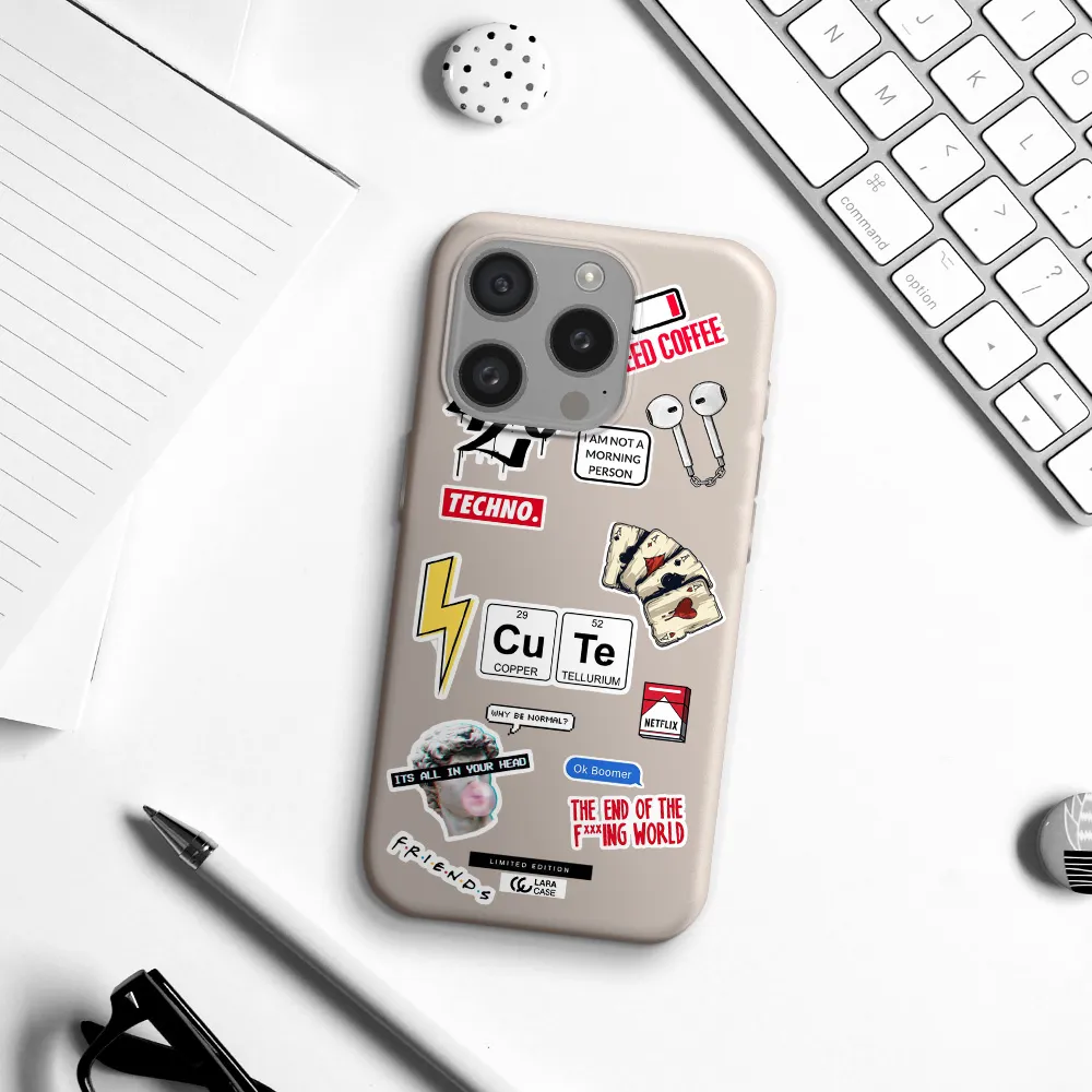 Cute Apple Iphone 15 Pro Silicone Stone Case