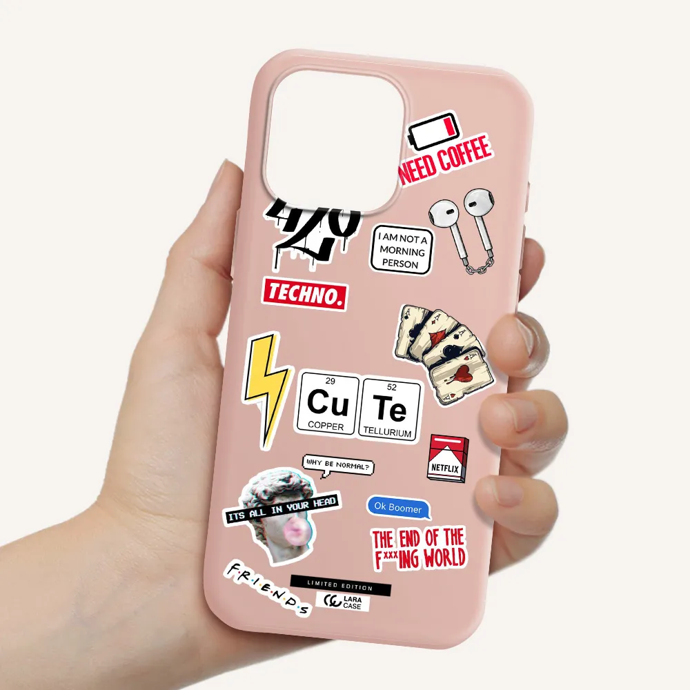 Cute Apple Iphone 16 Pro Max Silicone Pastel Pink Case