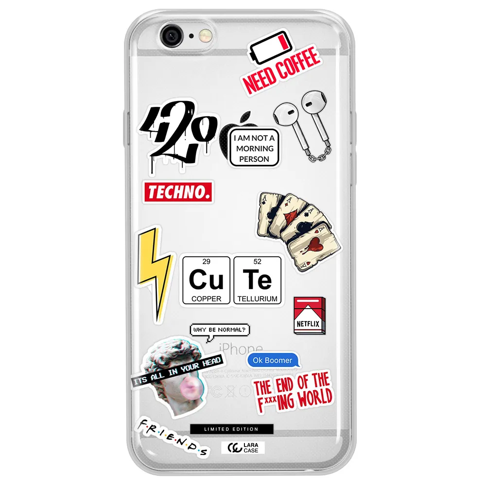 Cute Apple iPhone 6 Clear TPU Case